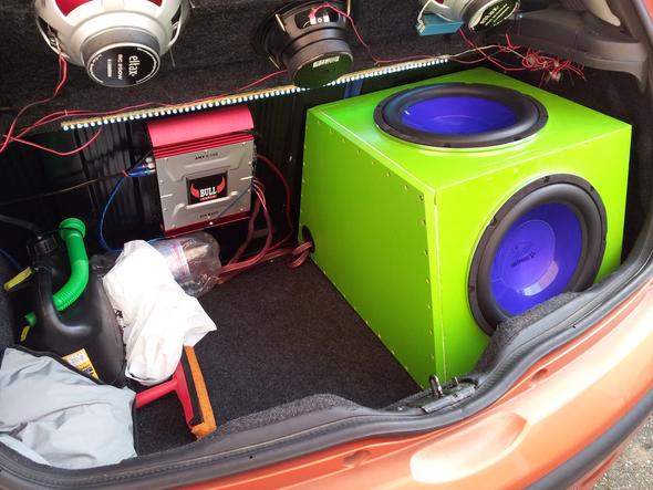 Mein zweiter selbst gebauter Subwoofer - (Bass, aktiv subwoofer)