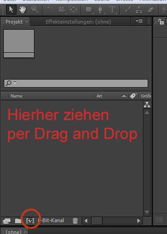AE Projektfenster - (software, Adobe, after effects)
