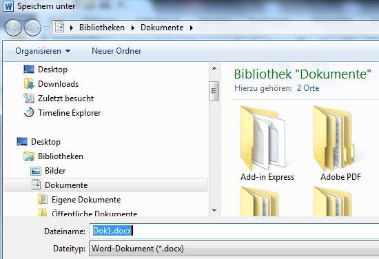 Bild 2 - (Windows 7, word)