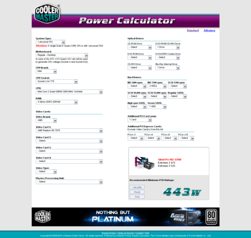 Power Calculator - (Grafikkarte, Netzteil)