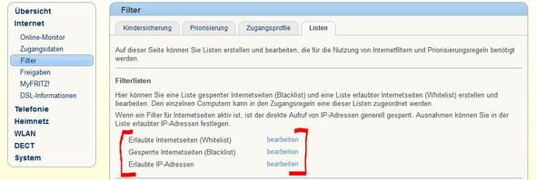 Blacklist Fritzbox - (Computer, Telekom, seite)