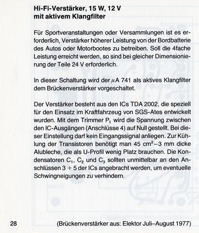 2. Schaltung Teil 1 - (Elektronik, Verstärker, Endstufe)