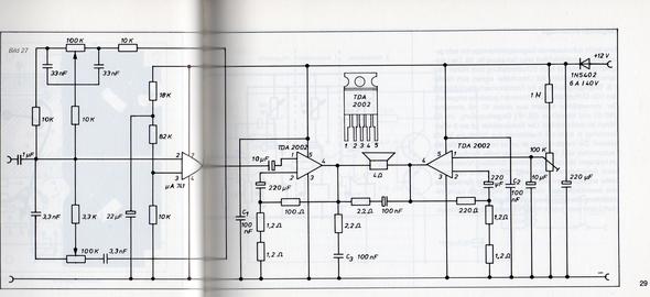 2. Schaltung Teil 2 - (Elektronik, Verstärker, Endstufe)