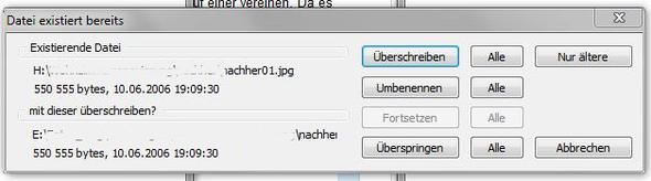 Datei kopieren - (Datensicherungen vereinen, Vereinen ohne doppler)