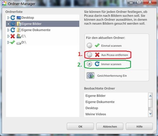 Picasa-Ordnermanager - (bildbearbeitung, Picasa)