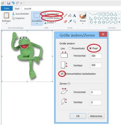 Paint,  Bildgröße ändern - (Bilder, Foto, bildbearbeitung)