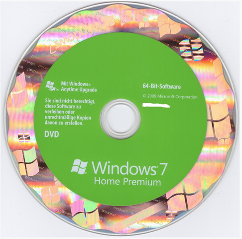 Original Microsoft Windows 7 - Installations-DVD - (Windows 7, Hologramm)