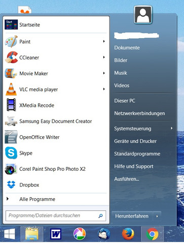 Windows 8.1, Classic Shell Startmenü - (Windows 7, Betriebssystem, Windows 8)
