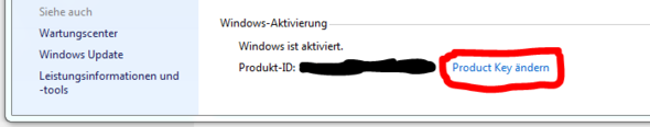 Windows Key ändern - (Windows 7, Lizenznummer eingeben)