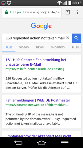 Google ist dein freund ;-) - (Email, Mailer Daemon, Failure Notice)