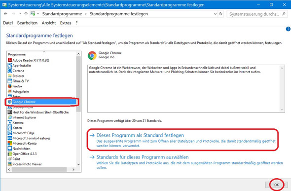 Chrome als Standardprogramm festlegen - (Internet Explorer, Google Chrome)