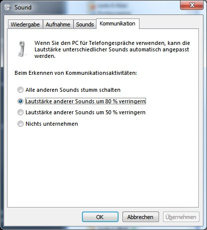 Konfiguration der Sounds in Windows - (Audio, Skype, Kopfhörer)