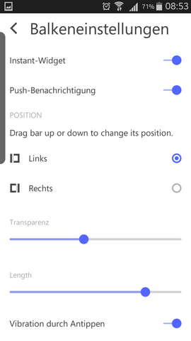 Smartphone - Was ist das für ein transparenter Balken links am ...