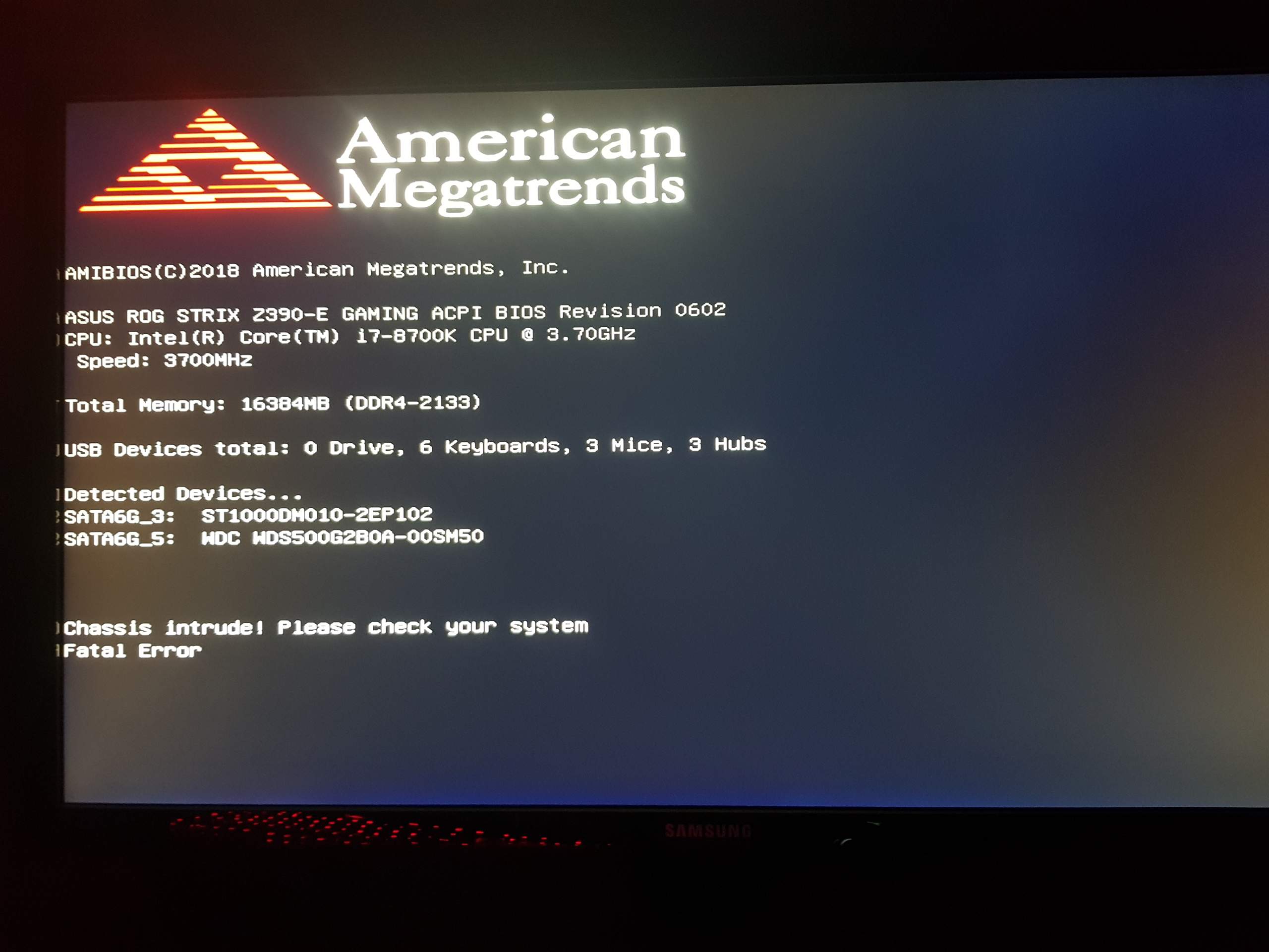 PC hat ein Chassis Error?