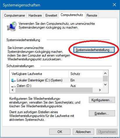- (Windows 10, Reparatur)