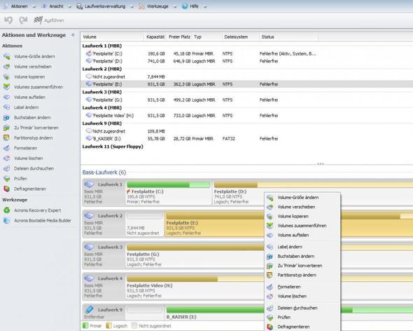 Tool Acronis DiskDirector - (Festplatte, Sony, Vaio)