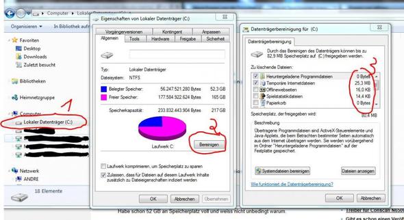 Bereinigung - (Windows 7, Win 7, Speicherplatz)