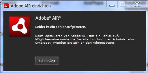 Fehlermeldung - (Fehlermeldung, aktualisieren, adobe air)