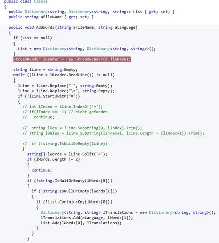 C# Dictionary <string, string>