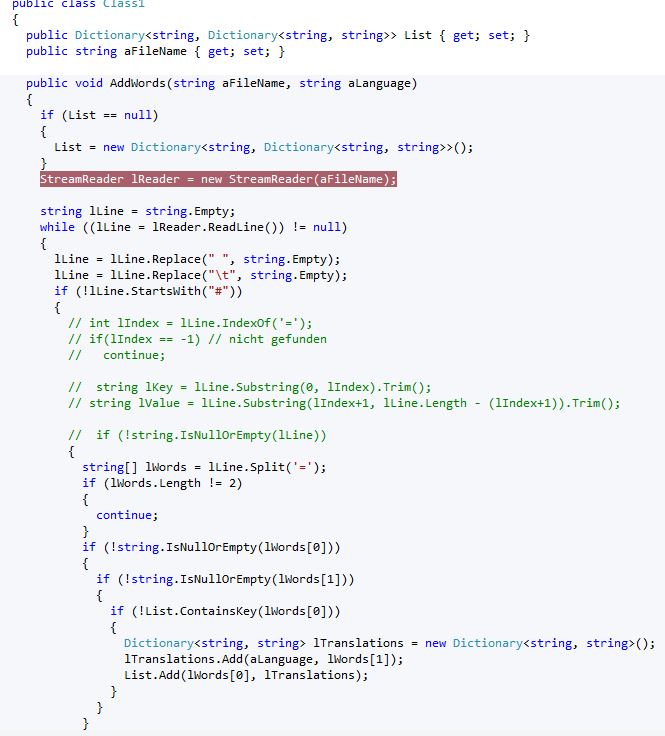 C Dictionary (Programmieren, Programmiersprache)