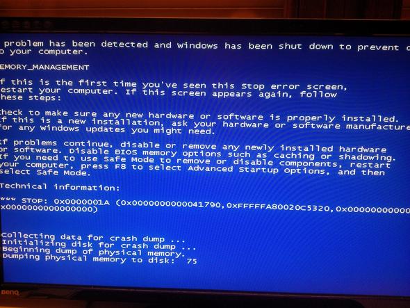 Computer stürzt ständig ab und es erscheint ein blauer Bildschirm! Trojaner?