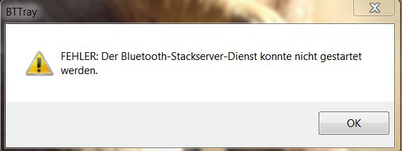 Fehrlermeldung Bluetooth Beim Windowsstart Fehlermeldung