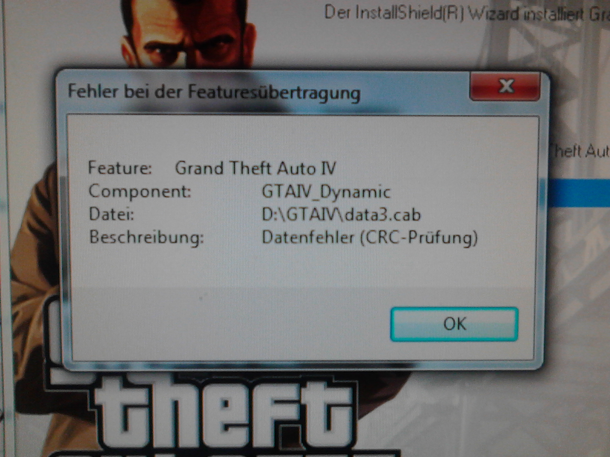 Gta Iv Installation Fehler Bei Der Featuresubertragung Windows 7