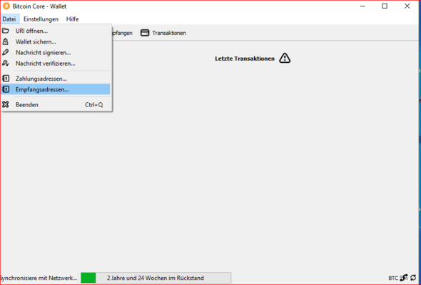 Hallo Ich Habe M!   ir Bitcoin Core Wallet Heruntergeladen Wie Gehts - 