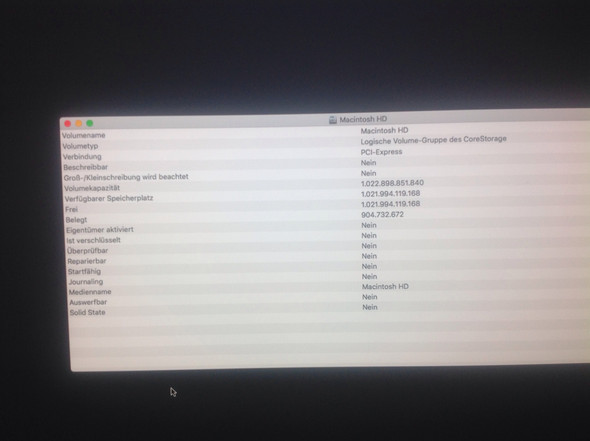 Situation beim Festplattendienstprogramm - (Apple, Neuinstallation, Imac)