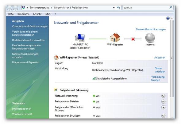 Nur lokal verbunden - (Internetverbindung, WLAN-Repeater)