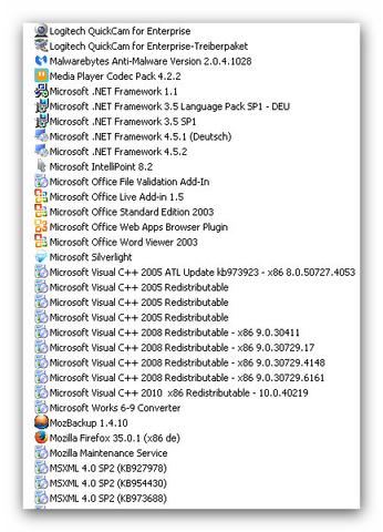 alte Updates auf Revo Installer Liste - (alte updates, gefahrlos löschbar)