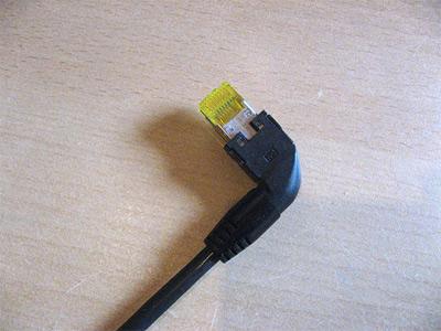gewinkelter Stecker - (LAN-Kabel, Netzwerkkabel, RJ45 Stecker)