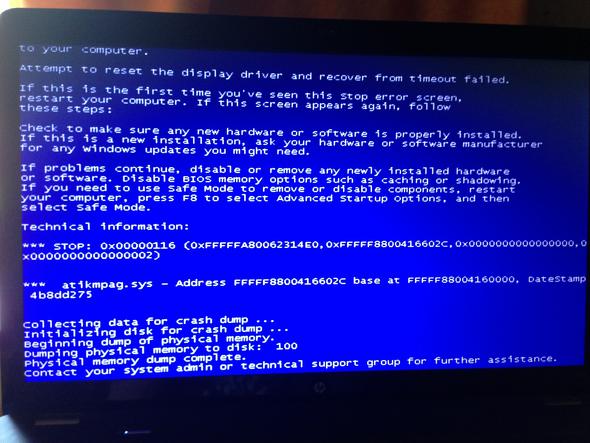 Der Bluescreen - (Windows 7, Laptop, Monitor)