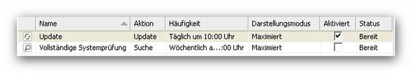 Avira Planer - (beim start, Macht Avira, einen Virenscan)