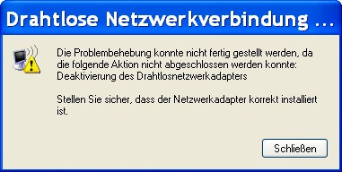 Netzwerkadapter nicht deaktivierbar - (Netzwerk, Reparatur, Deaktivieren)