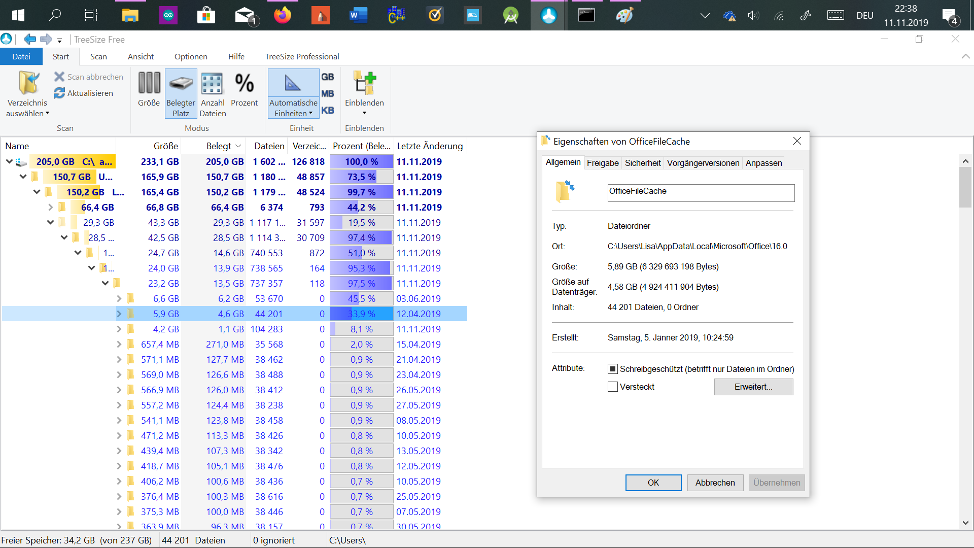 Office besetzt extrem viel Speicherplatz. Was tun? (software, Windows ...