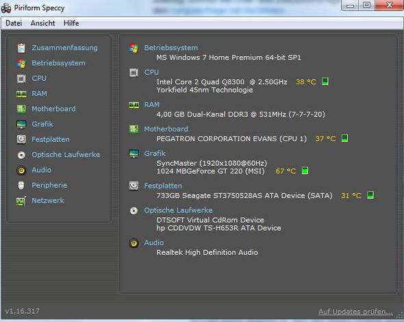 Meine Systeminfos - (Computer, absturz, gpu)