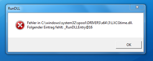 RunDLL Fehlermeldung - (Windows 7, Fehlermeldung, RunDLL)
