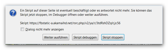 Fehlermeldung - (Firefox, Skriptfehler)