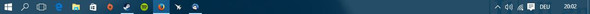 Und hier die Taskleiste nur mit Suchsymbol ohne Suchfeld - (Windows, Windows 10, Suche)