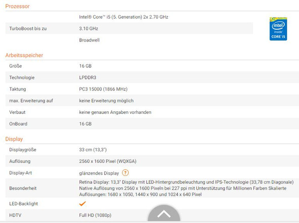 13" - (Grafikkarte, Prozessor, Macbook Pro 2015)