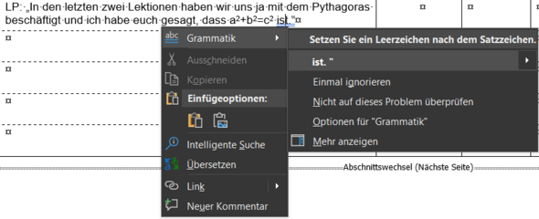 - (word, automatisch, Optionen)