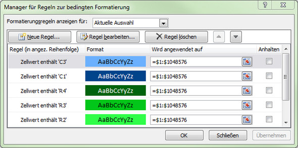 Regeln kopieren - (Microsoft, Excel, Formatieren)