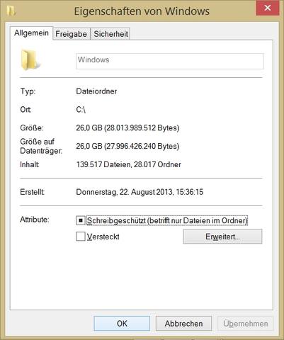 Vielleicht wichtig für die Frage - (Windows 10, windows 8.1, Speicherplatz)